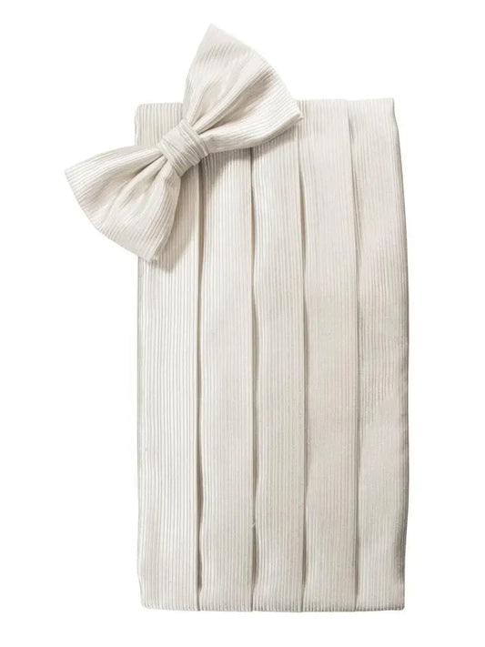 Faille Silk Cummerbund & Bow Tie Set