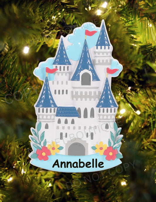 Fairytale Ice Castle Personalized Ornament