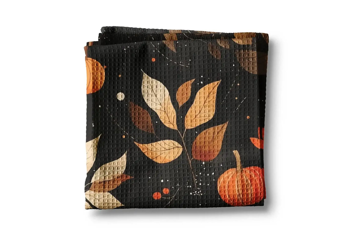 Fall Autumn Leaves Kitchen Waffle Weave Towel
