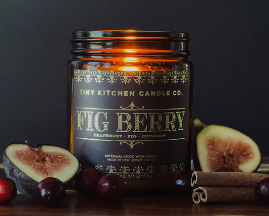 Fig Berry Wood Wick Candle- 8 oz.