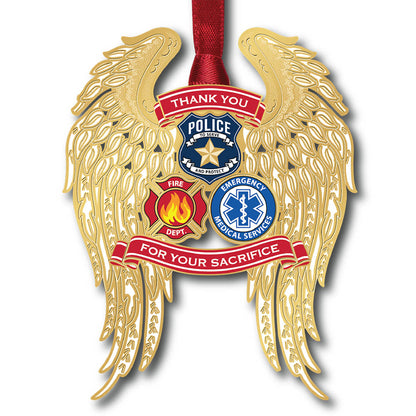First Responders Angel Brass Ornament