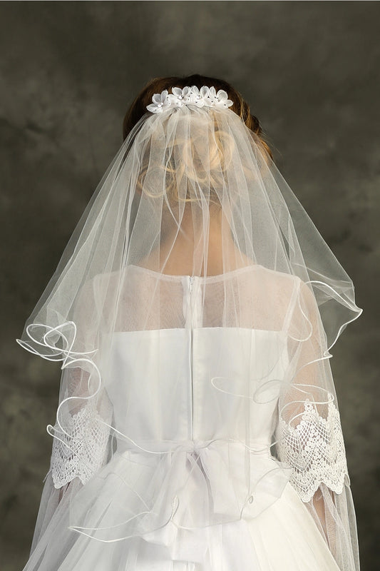 Flower Bud Communion Veil