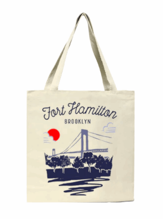 Fort Hamilton Brooklyn Sketch Tote Bag