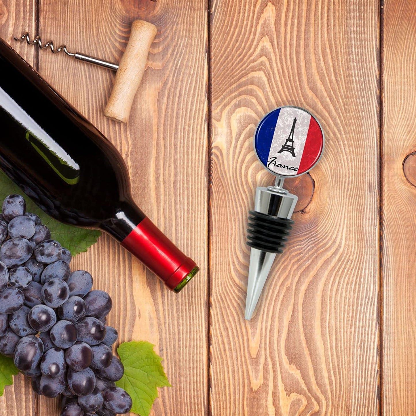 France Flag Wine Bottle Stopper in Gift Box