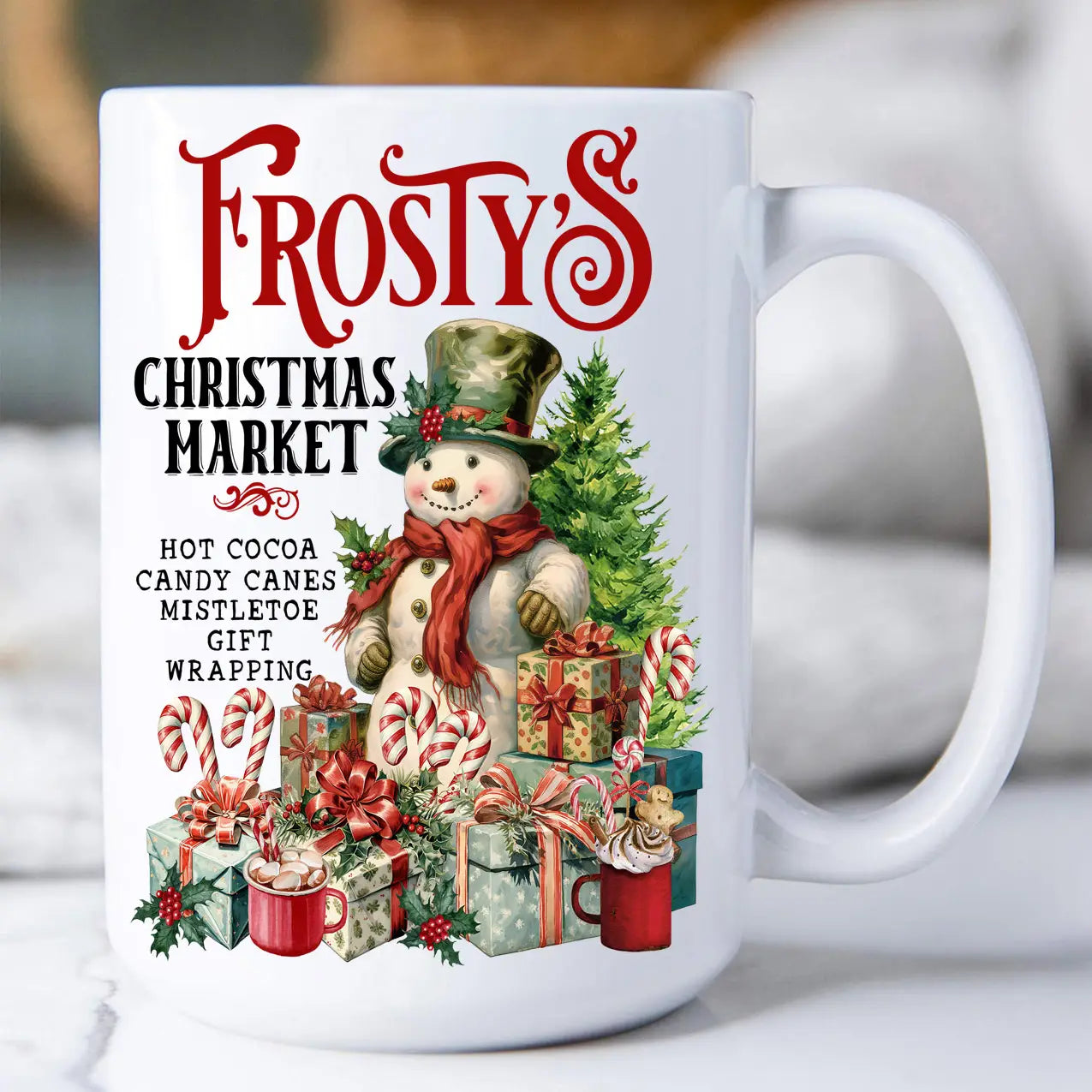 Frosty's Christmas Market Snowman 15 oz. Coffee Mug