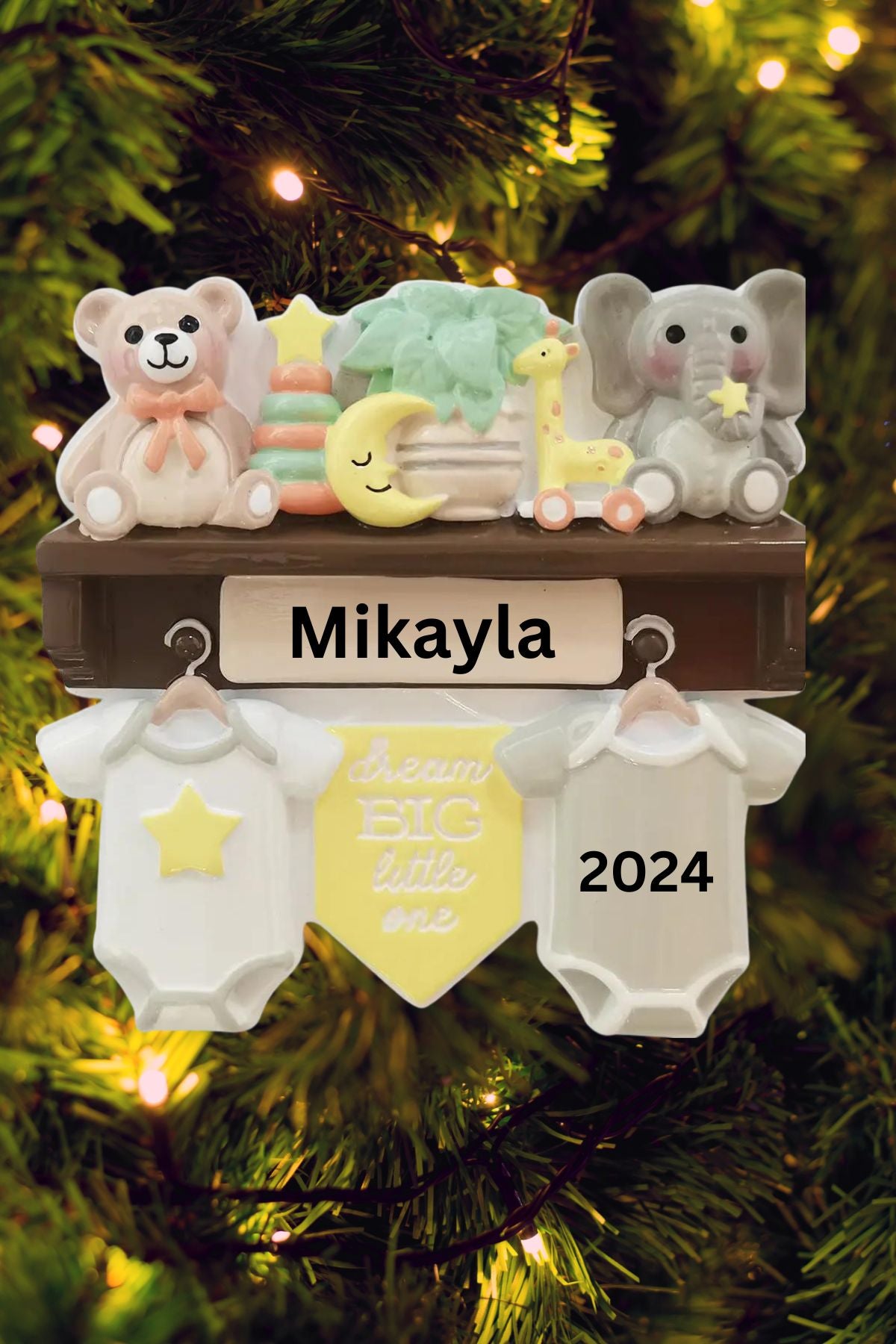 Gender Neutral Baby Shelf Personalized Ornament