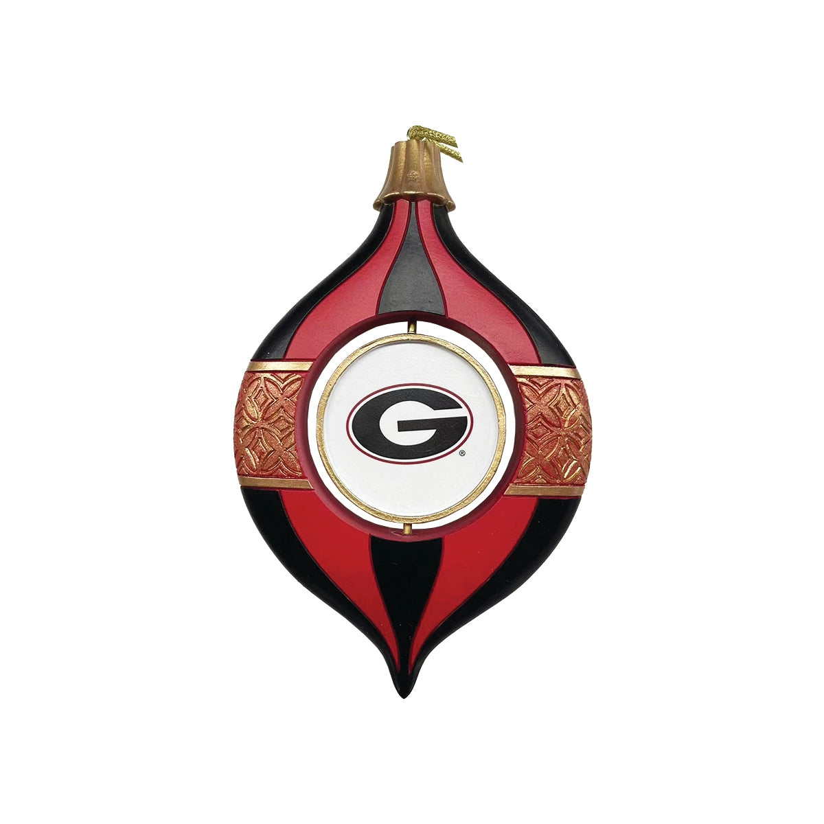 Georgia 5.5" Spinning Bulb Holiday Ornament