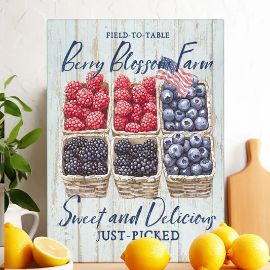 Glass Trivet Blueberry Raspberry Blackberry Farms - NY Gift Boutique