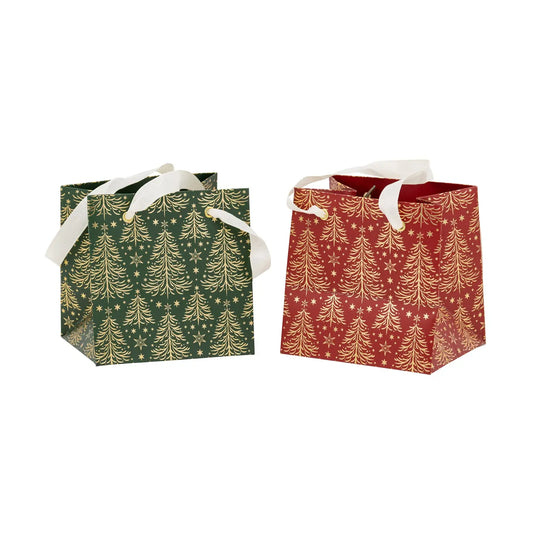Gold Tree Christmas Gift Bag Set of 6