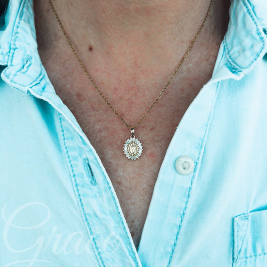 Grace - Holy Mary - Necklace -Gold - NY Gift Boutique