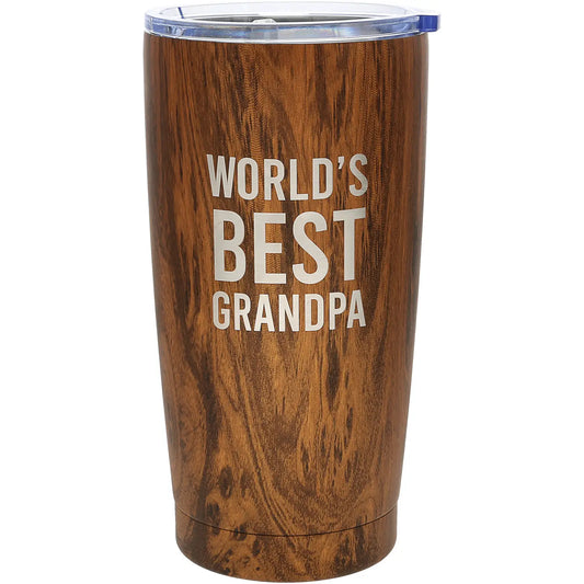 Grandpa - 20 oz Wood Finish Stainless Steel Travel Tumbler