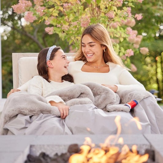 Grey Luxe Faux Fur Blanket