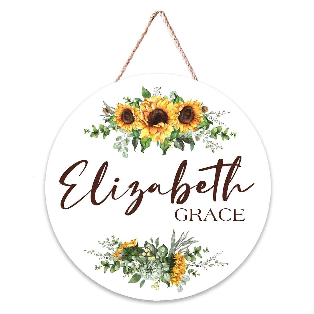 Sunflower Personalized Wall Hanger