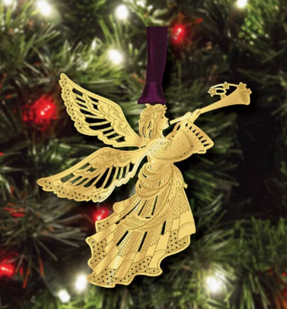 Heralding Angel Brass Ornament