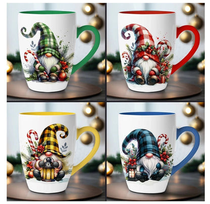 Holiday Gnome Set of 4 Ceramic Mug Set