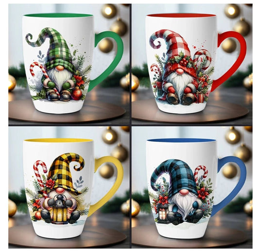 Holiday Gnome Set of 4 Ceramic Mug Set