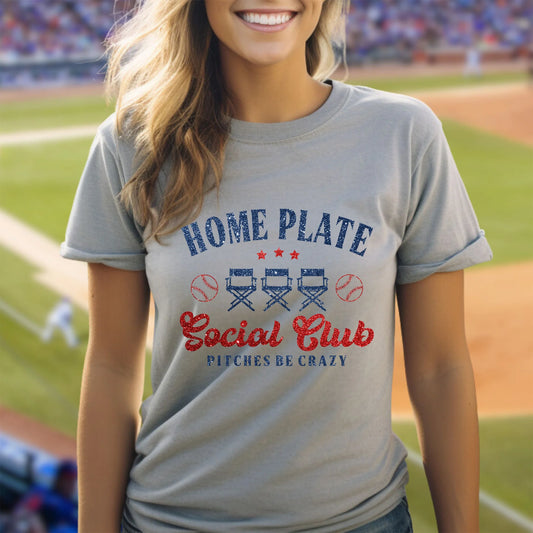 Home Plate Social Club Women's Baseball Shirt