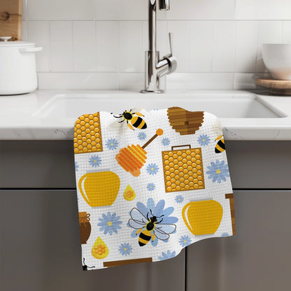 Honey Apiary Beekeeper Waffle Weave Towel