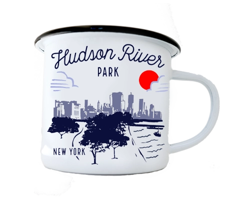 Hudson River Park Sketch Camp Mug