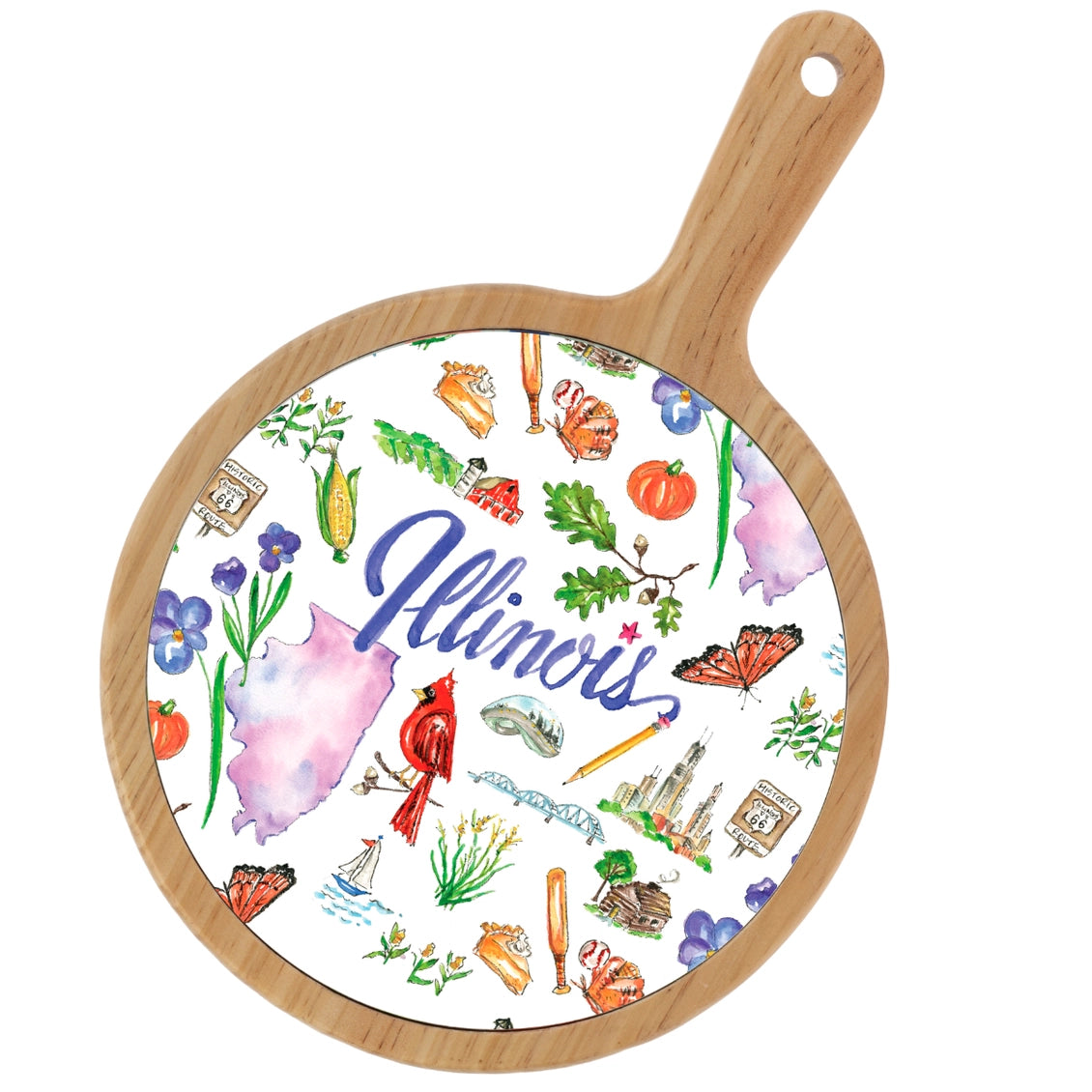 Location Themed Bamboo Cheese Board - Boot Scootin Bamboo & Ceramic Cheese Board Preorder ships March 3