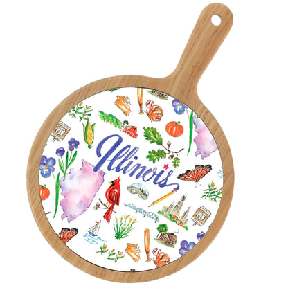 Location Themed Bamboo Cheese Board - Boot Scootin Bamboo & Ceramic Cheese Board Preorder ships March 3