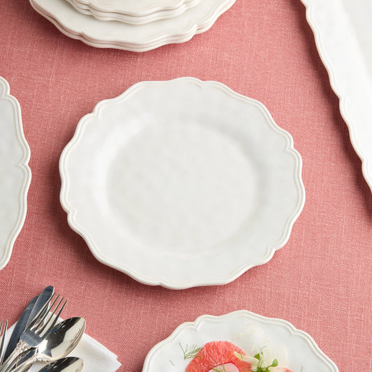 Isabella Cream Melamine Dinner Plate 11" Set of 12