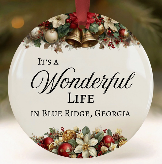 Wonderful Life Personalized Hometown Christmas Ornament