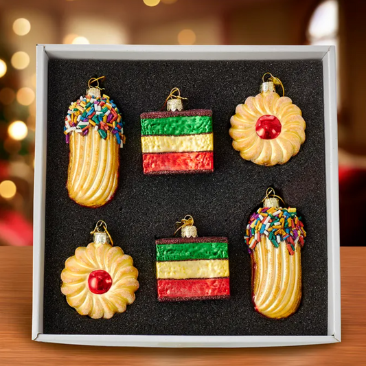 Italian Cookie Ornament Set of 6 -Noble Gems by Kurt Adler - PREORDER