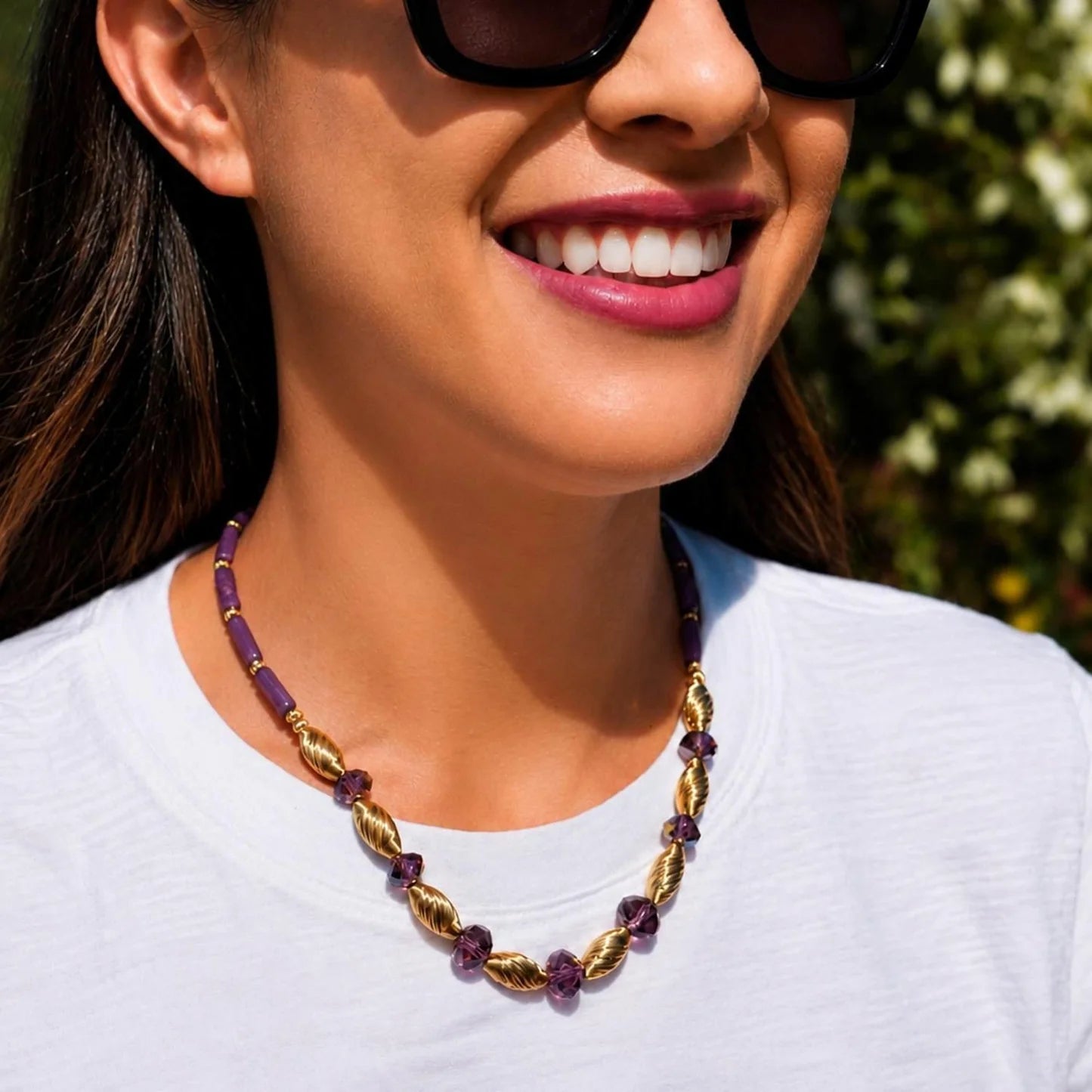 Amethyst Bead Necklace