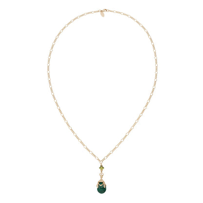 Olivia Riegel Malachite Egg Pendant Necklace