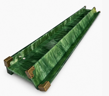 Jade Acrylic Mahjong Rack Set — Straight Pushers