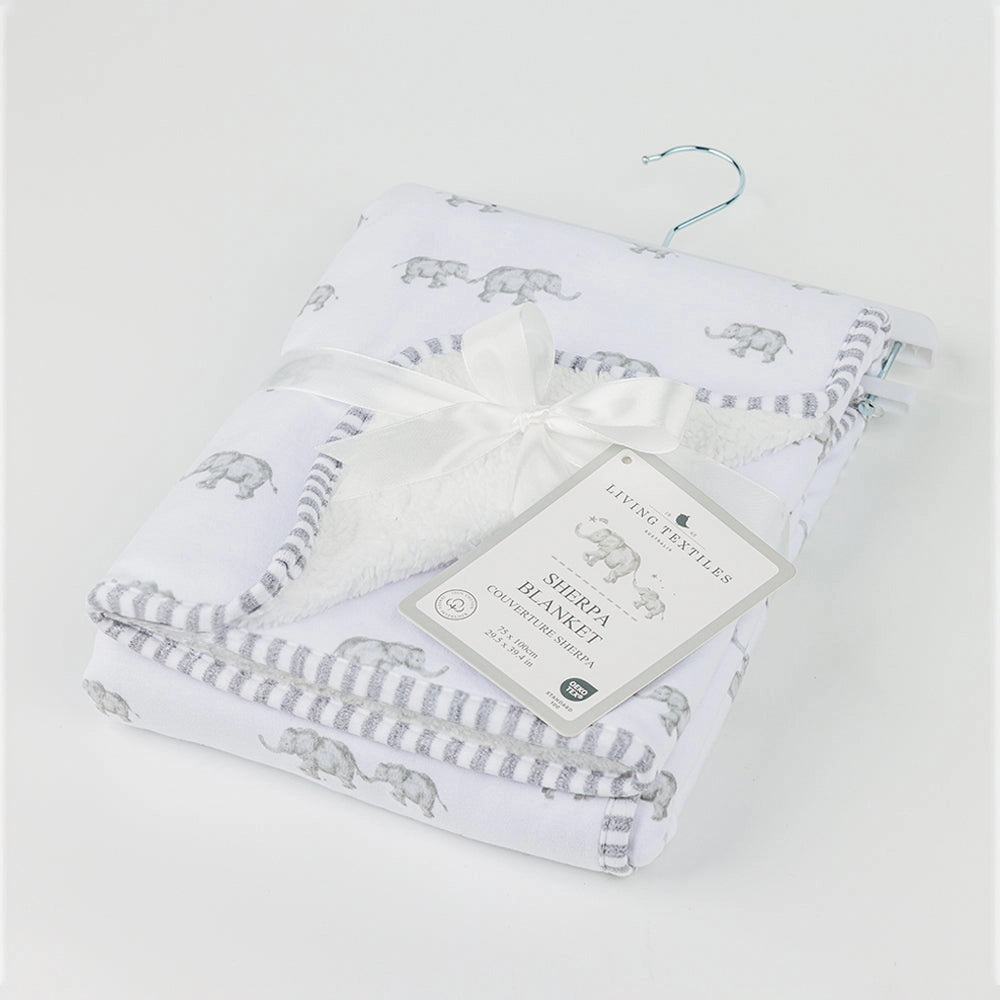 Jersey Sherpa Blanket - Elephant Heritage