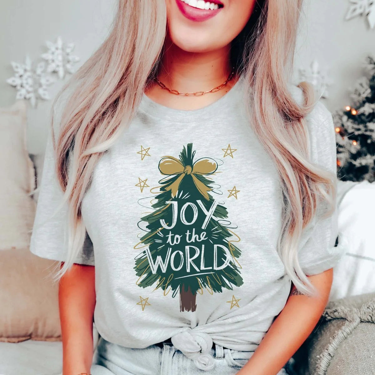 Joy To The World Tree Graphic Tee