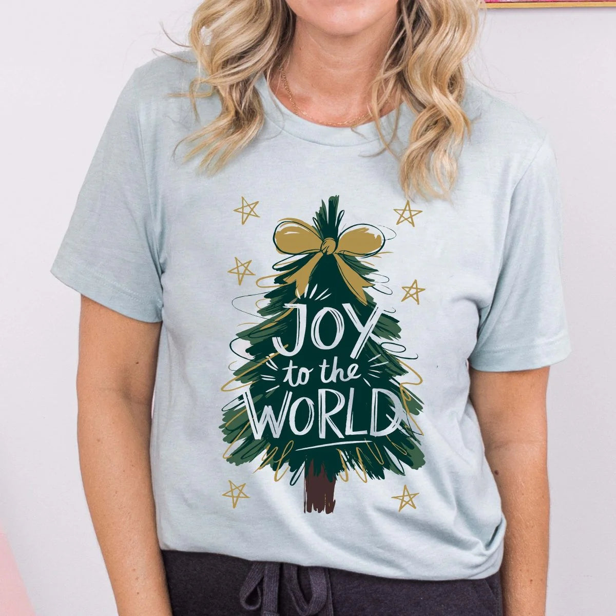 Joy To The World Tree Graphic Tee
