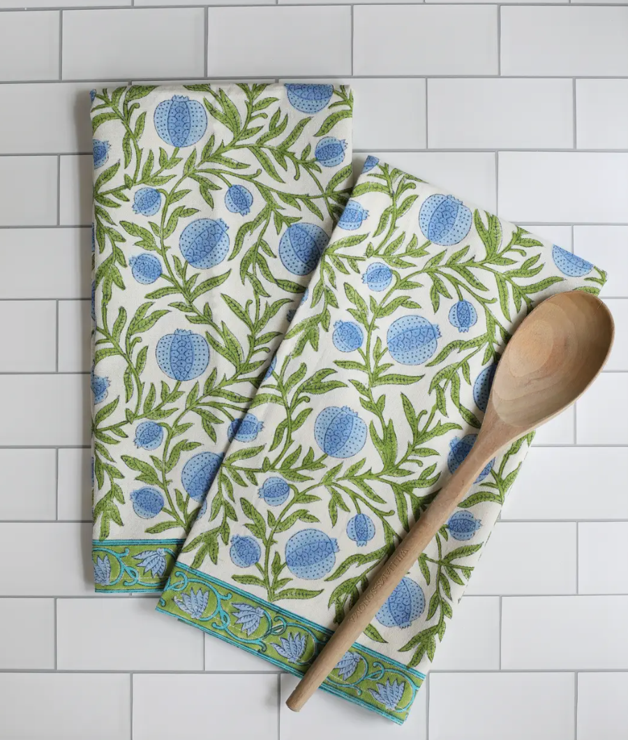 Kitchen Towel Pomegranate Blue, Set of 2