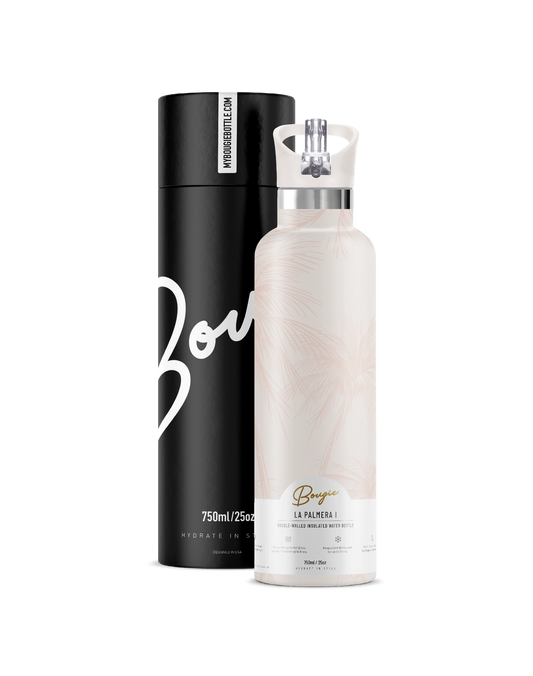 La Palmera | Golden Palm Tree 25 oz Insulated Water Bottle