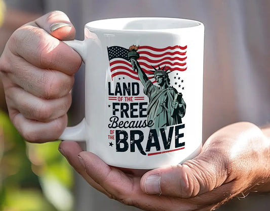 Land of the Free Because of the Brave 12oz. Mug