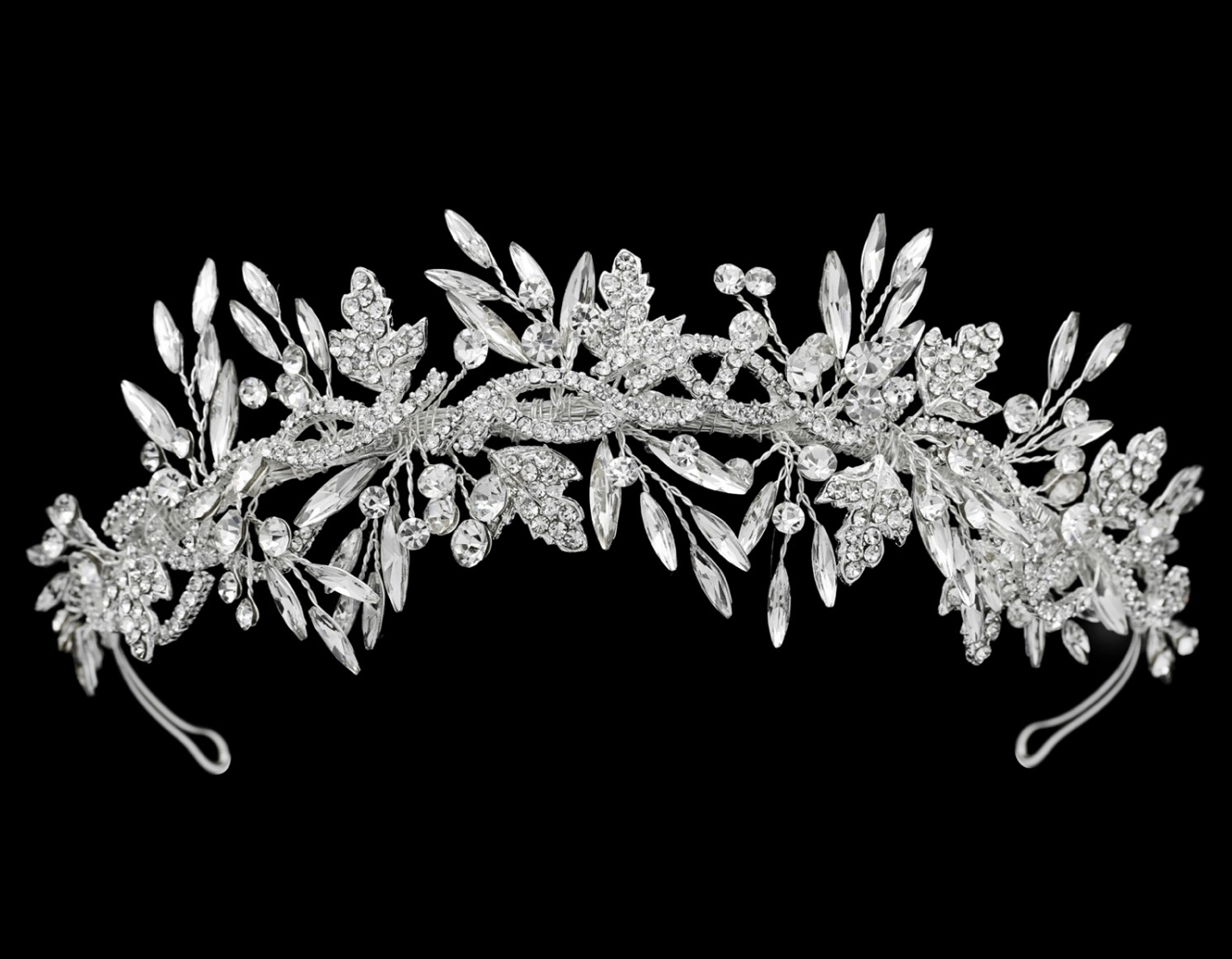 Rhinestones & Crystal Bridal Headband - Lia - NY Gift Boutique