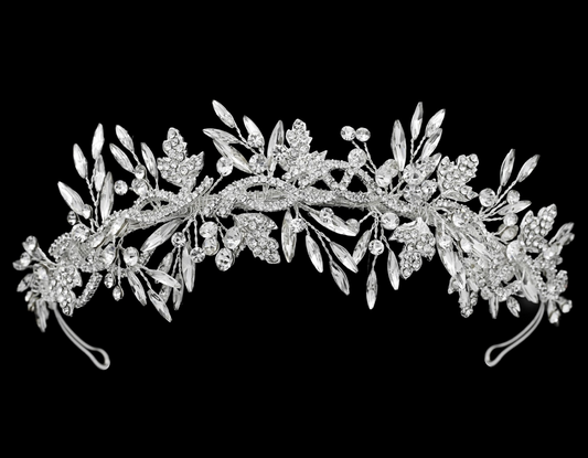 Rhinestones & Crystal Bridal Headband - Lia