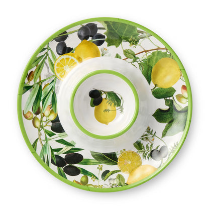 Limone Melamine Chip & Dip 14.5"