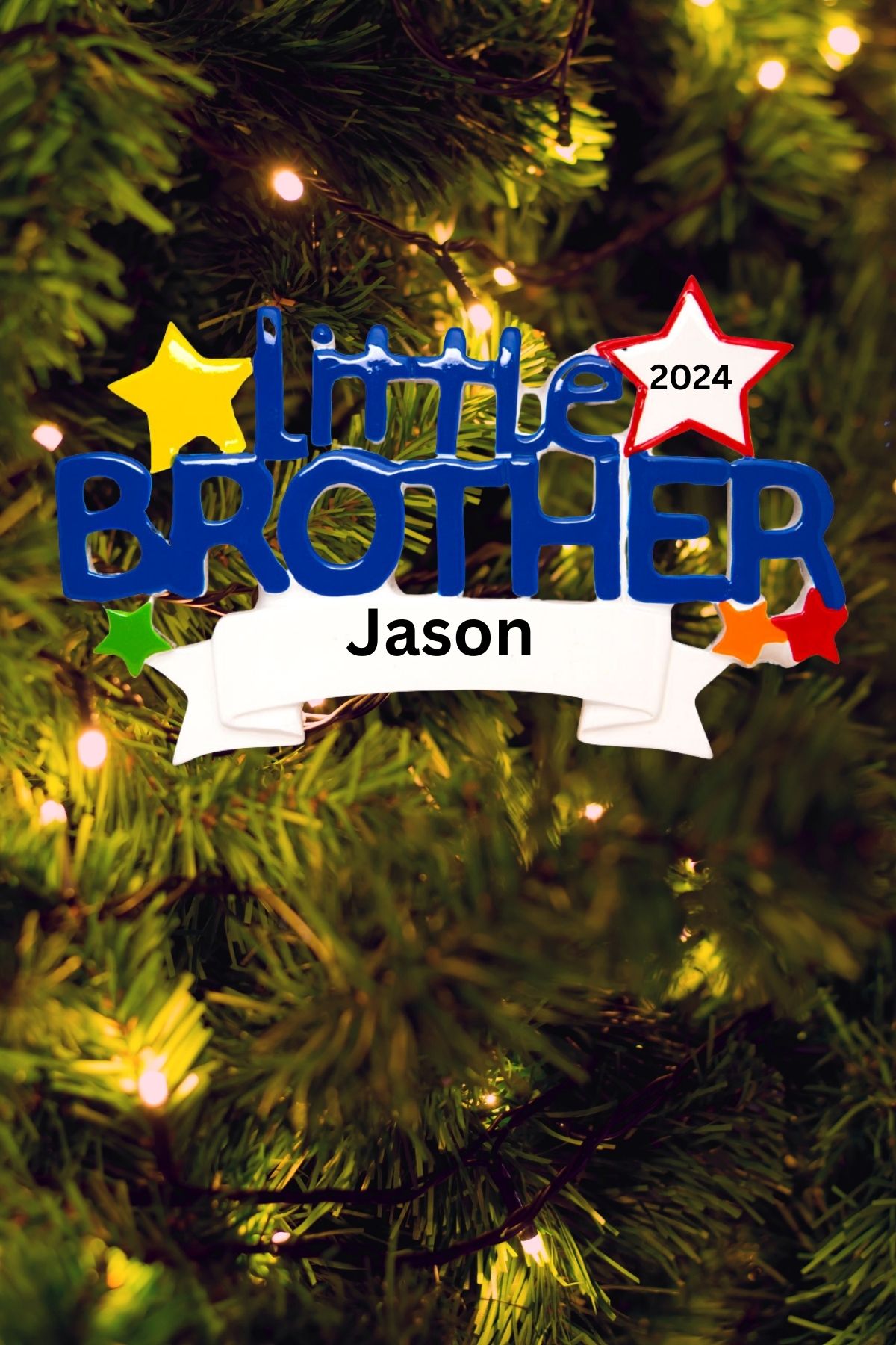 Little Brother Personalized Ornament