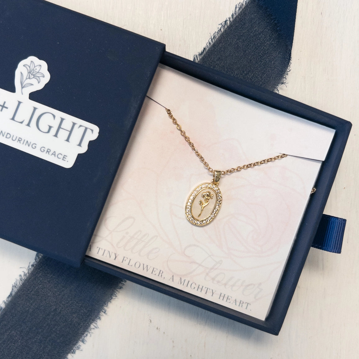 Little Flower -St. Therese- Necklace - NY Gift Boutique