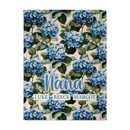 Hydrangea Family Blanket