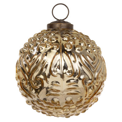 Champagne Gold Glass Ornament (Avail after July 2024)
