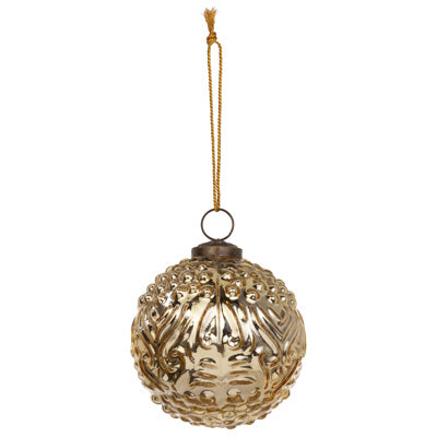 Champagne Gold Glass Ornament (Avail after July 2024)