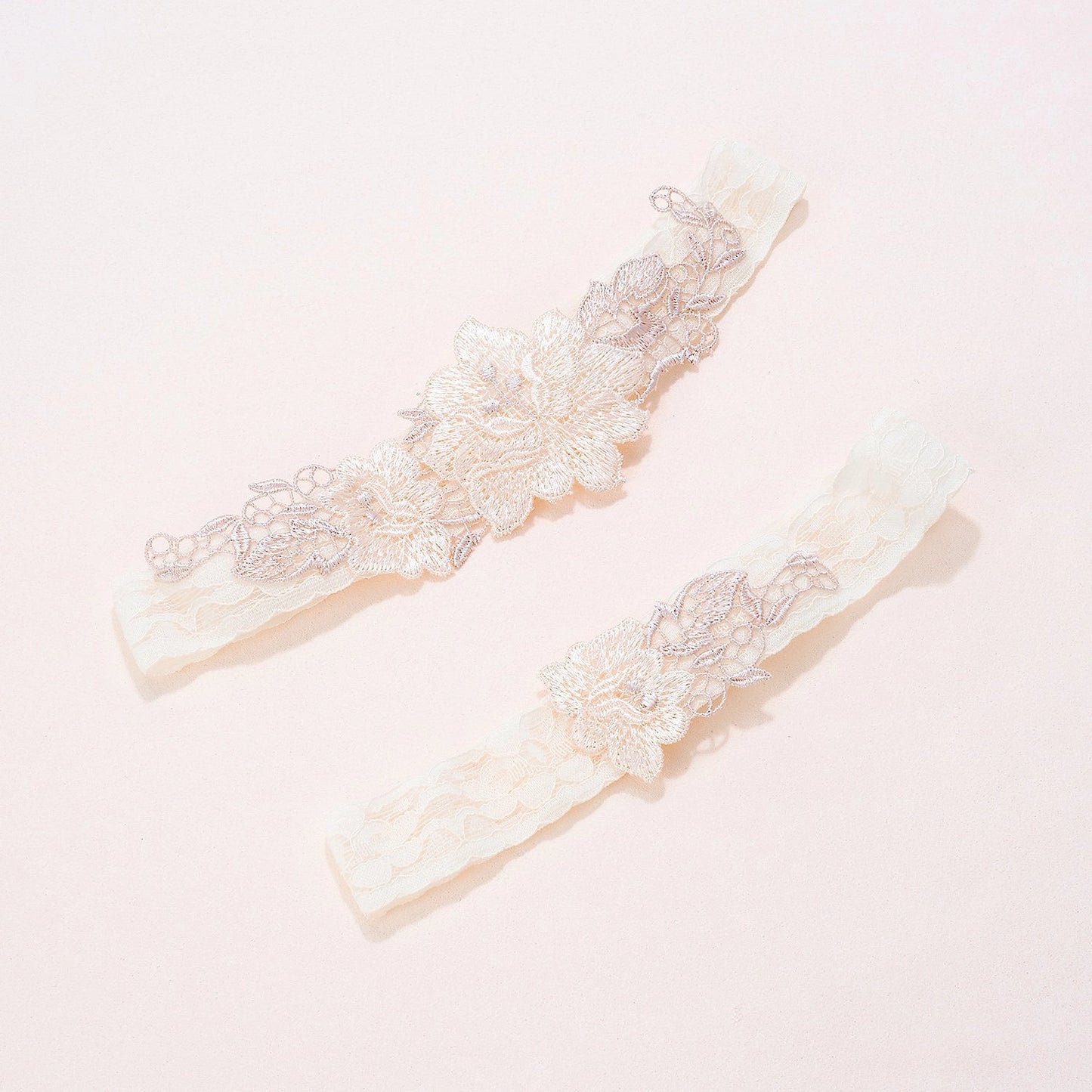 Maia Floral Lace Garter Set