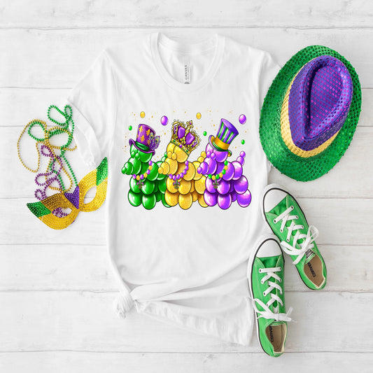 Mardi Gras Bead Dog Shirt