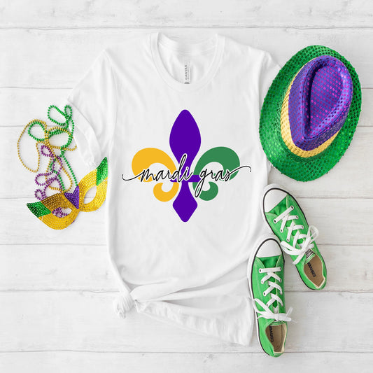 Mardi Gras Fleur De Lis Shirt