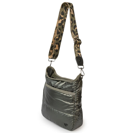 Markham Puffer Messenger Bags - Olive