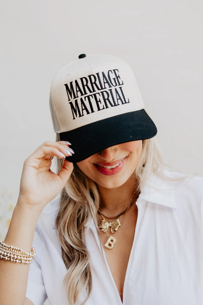 Marriage Material Two-Toned Trucker Hat